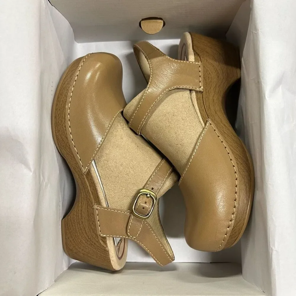 New Dansko Sam Sand Dollar Pull Up Mary Jane Clogs 36
